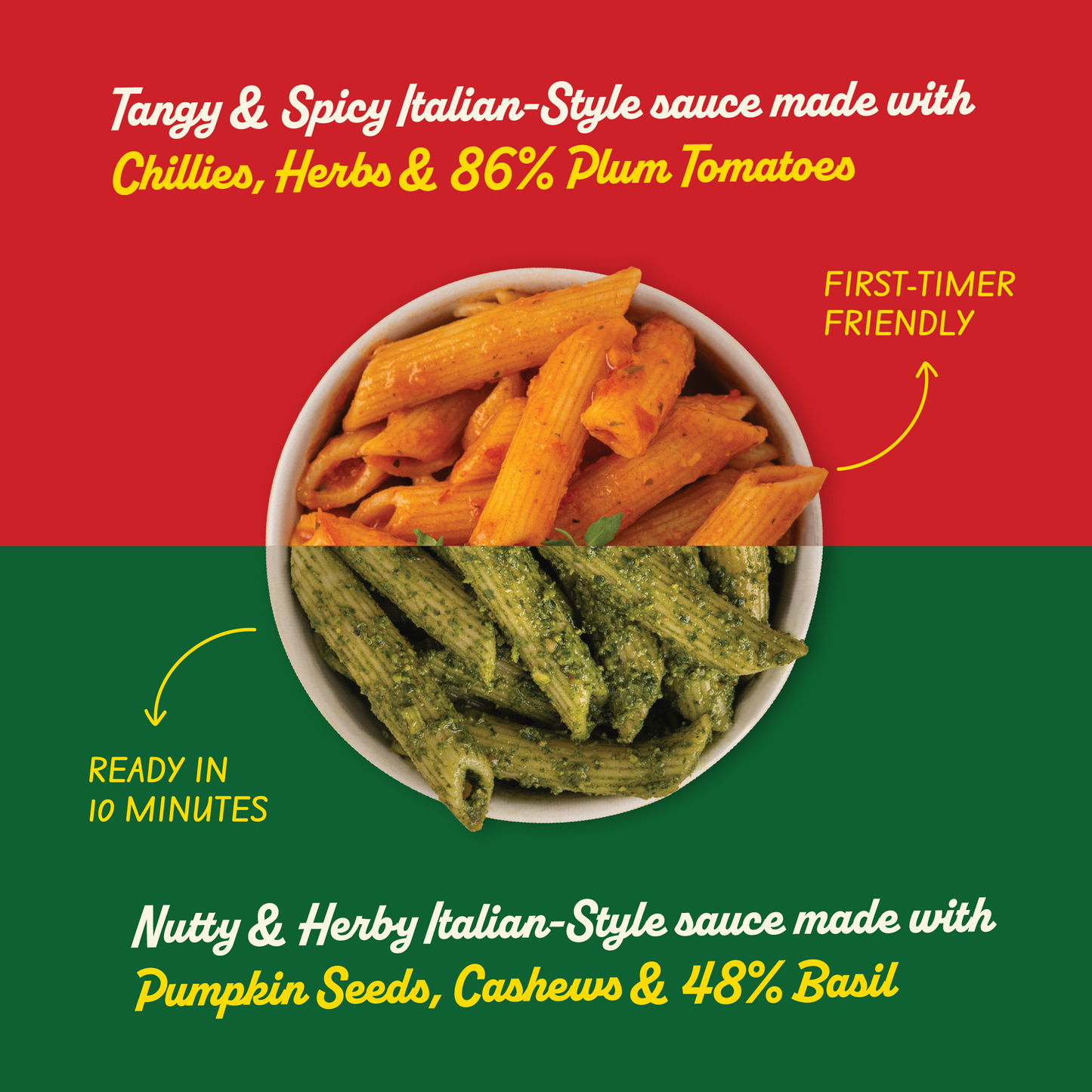 Pasta Dinner Packs | Arrabbiata & Pesto Pasta Kits