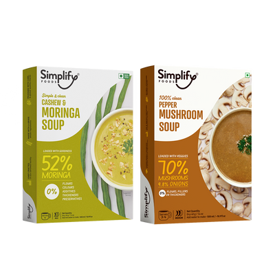 Cashew & Moringa Soup + Pepper Mushroom Soup | 25% OFF