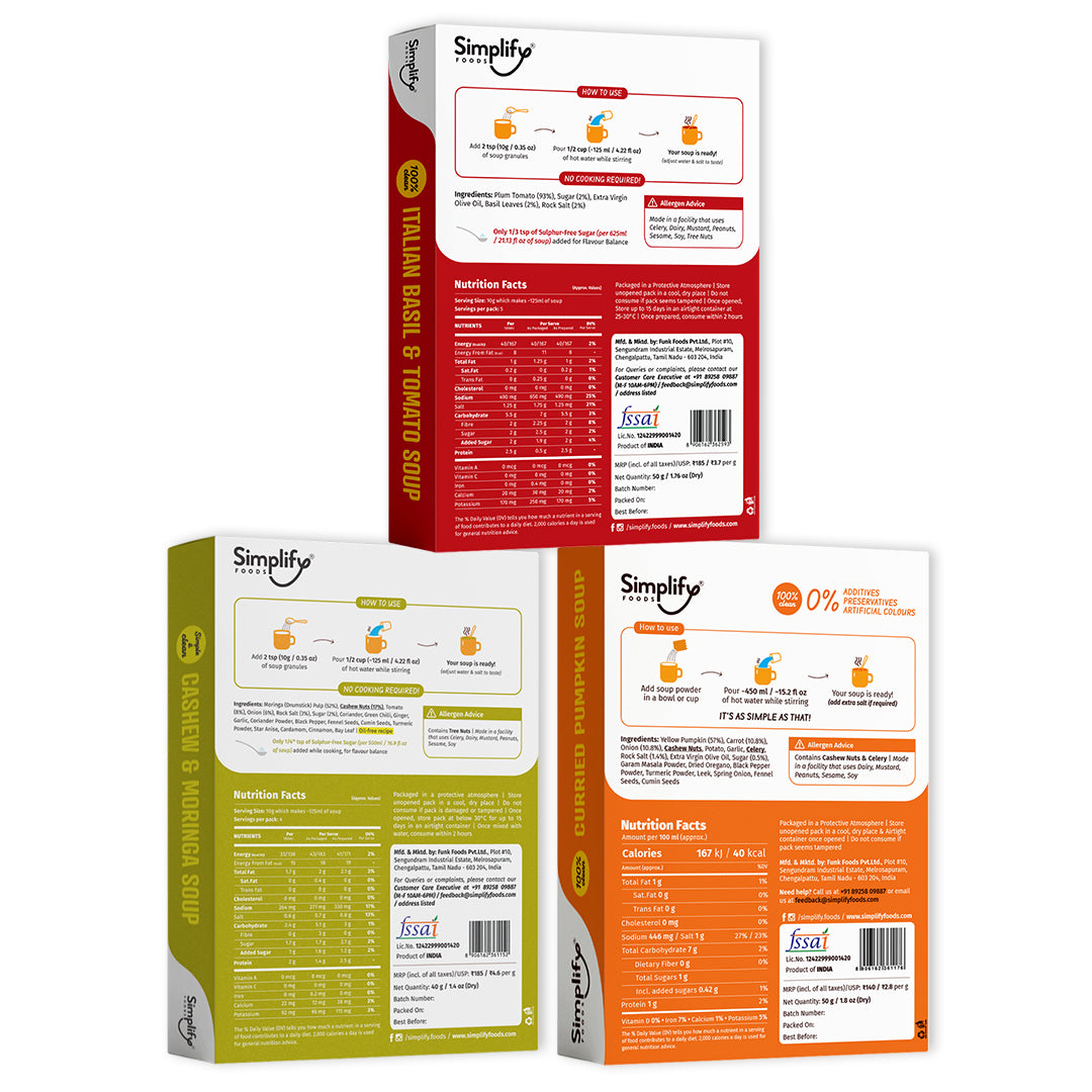 Lean & Green Soups (Pack of 3 gut-friendly soups)
