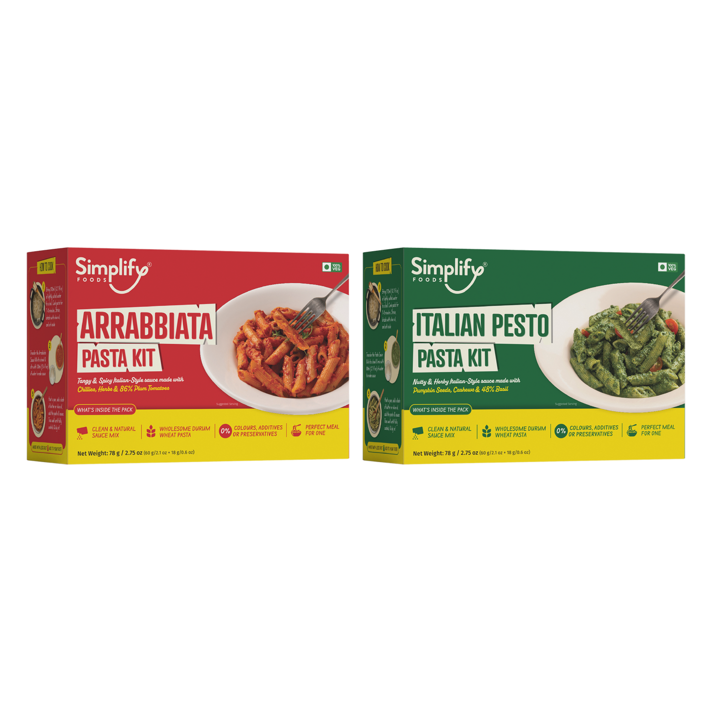 Pasta Dinner Packs | Arrabbiata & Pesto Pasta Kits