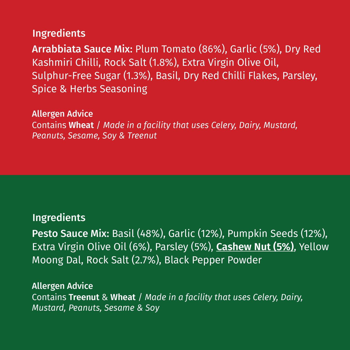 Pasta Lovers Pack (4 Meal Packs)