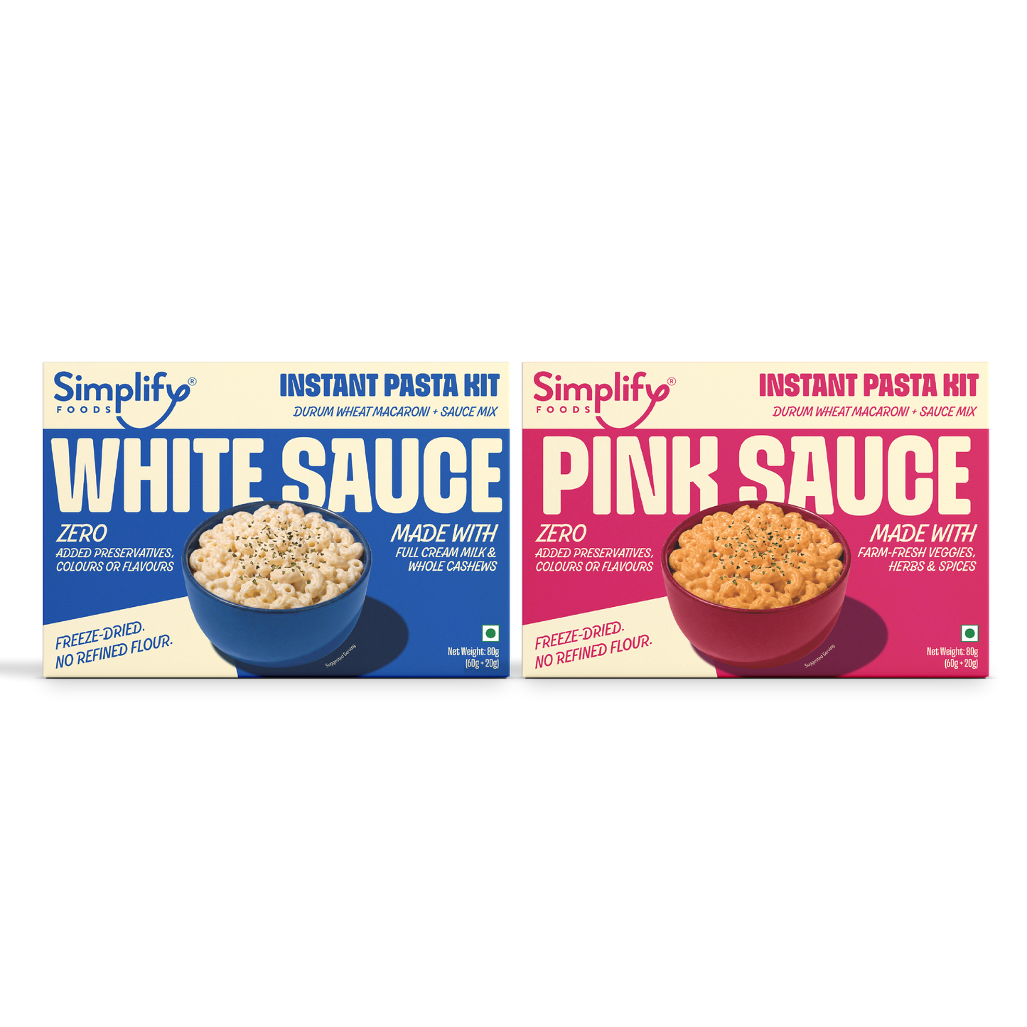 White + Pink Sauce | Instant Pasta Kit (2 Meal Packs)