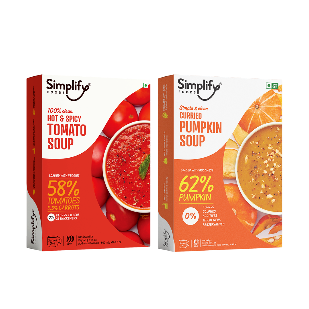 Hot & Spicy Tomato Soup + Curried Pumpkin Soup | 25% OFF