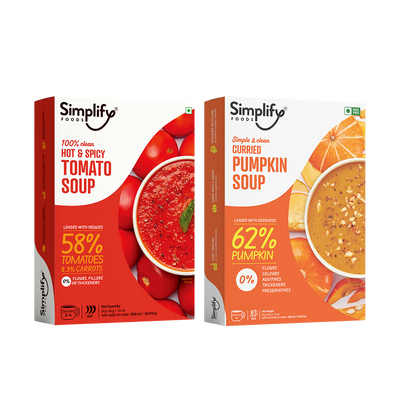 Hot & Spicy Tomato Soup + Curried Pumpkin Soup