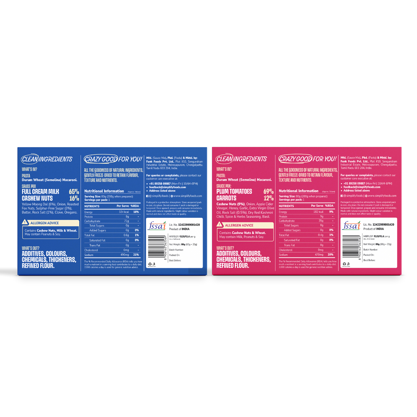 White + Pink Sauce | Instant Pasta Kit (2 Meal Packs)