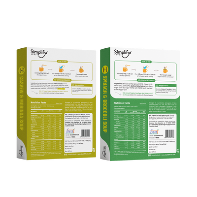 Cashew & Moringa Soup + Spinach & Broccoli Soup