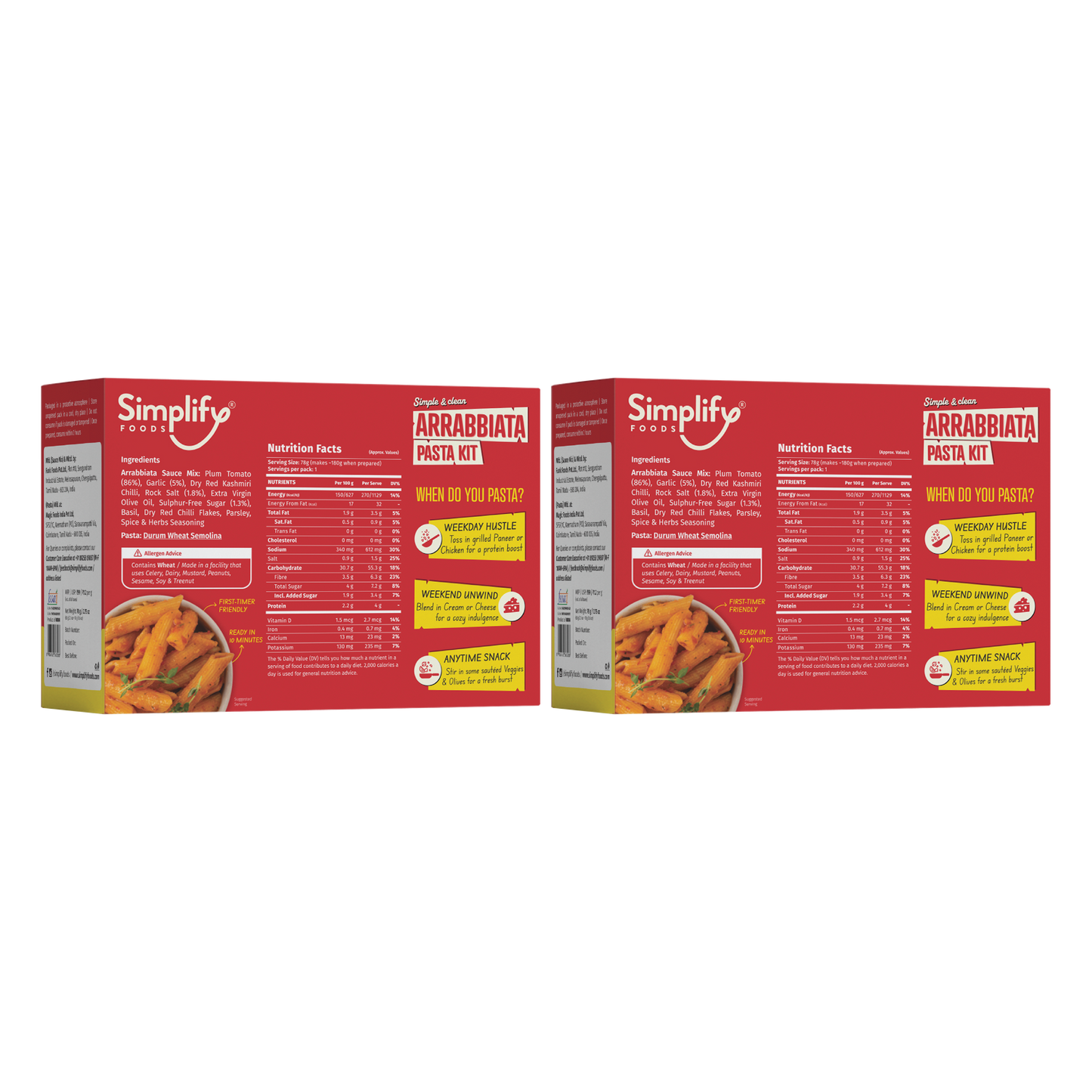 Arrabbiata Pasta Kit (2 Meal Packs)