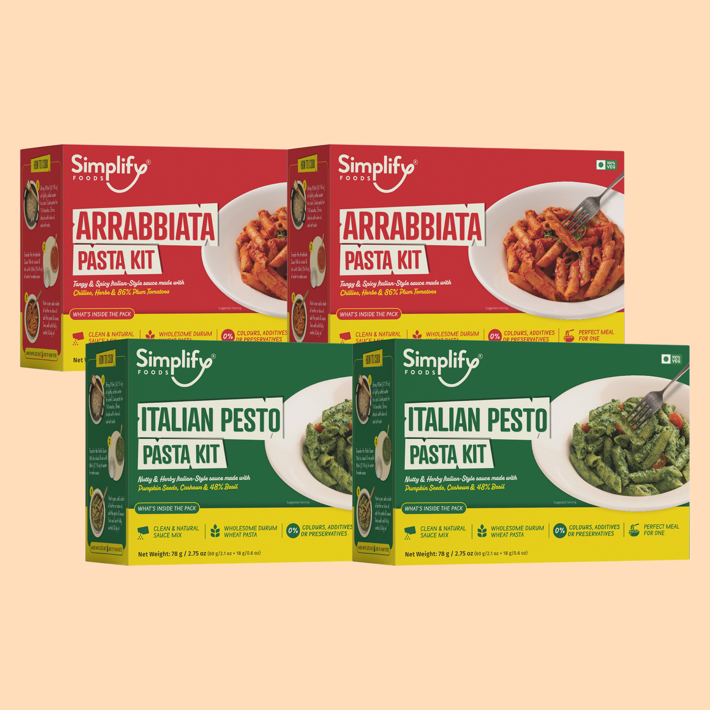 Pasta Lovers Pack (4 Meal Packs)