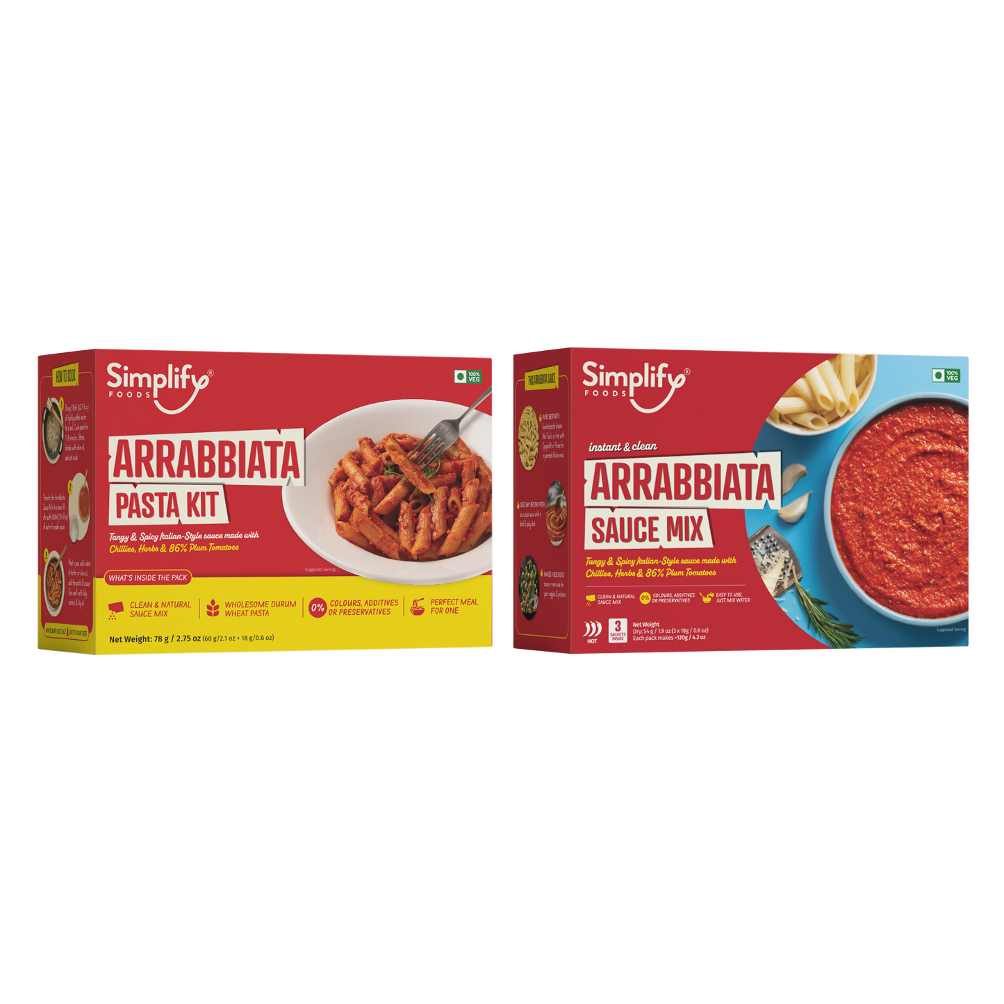 Arrabbiata Pasta Kit + Sauce Mix Refill Combo