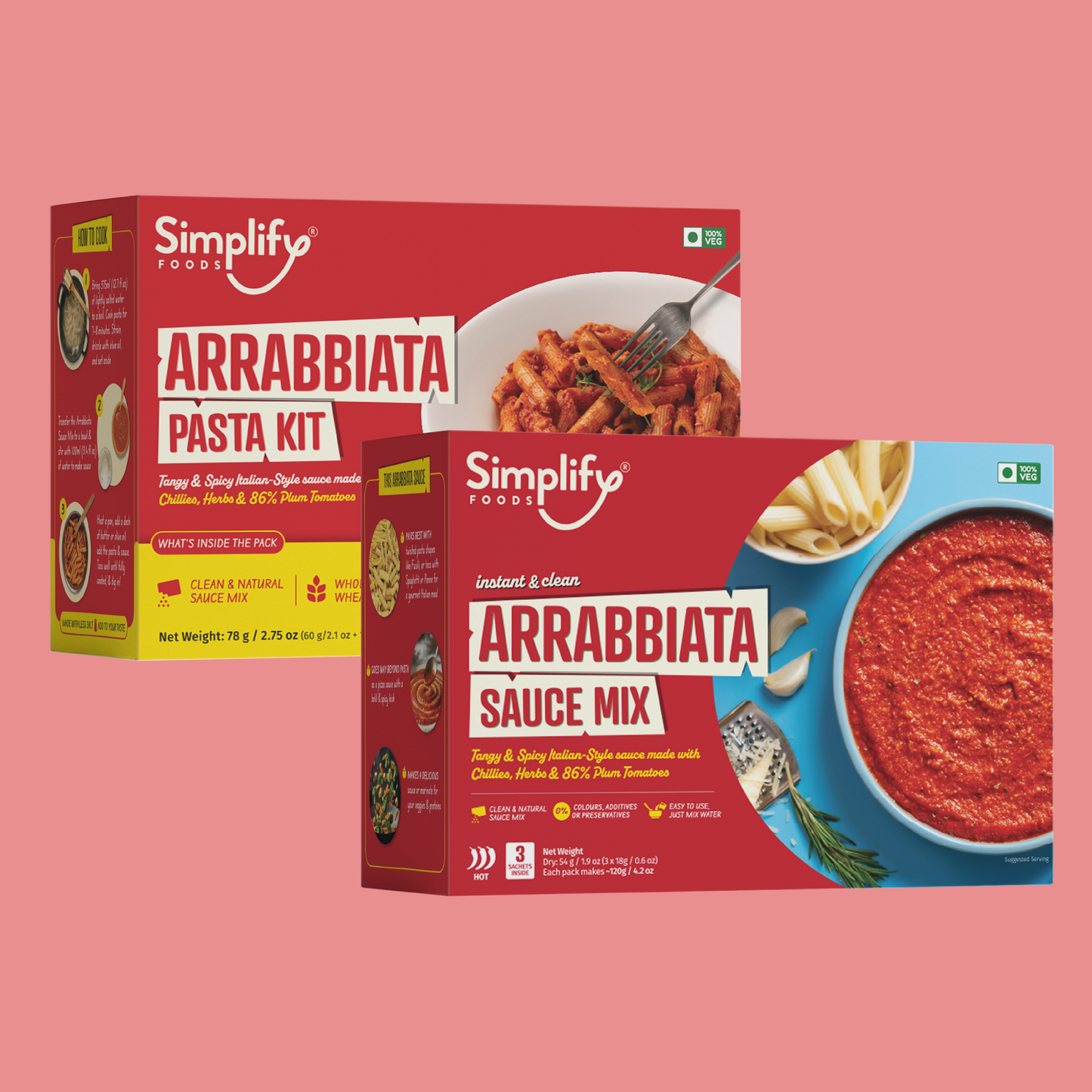 Arrabbiata Pasta Kit + Sauce Mix Refill Combo