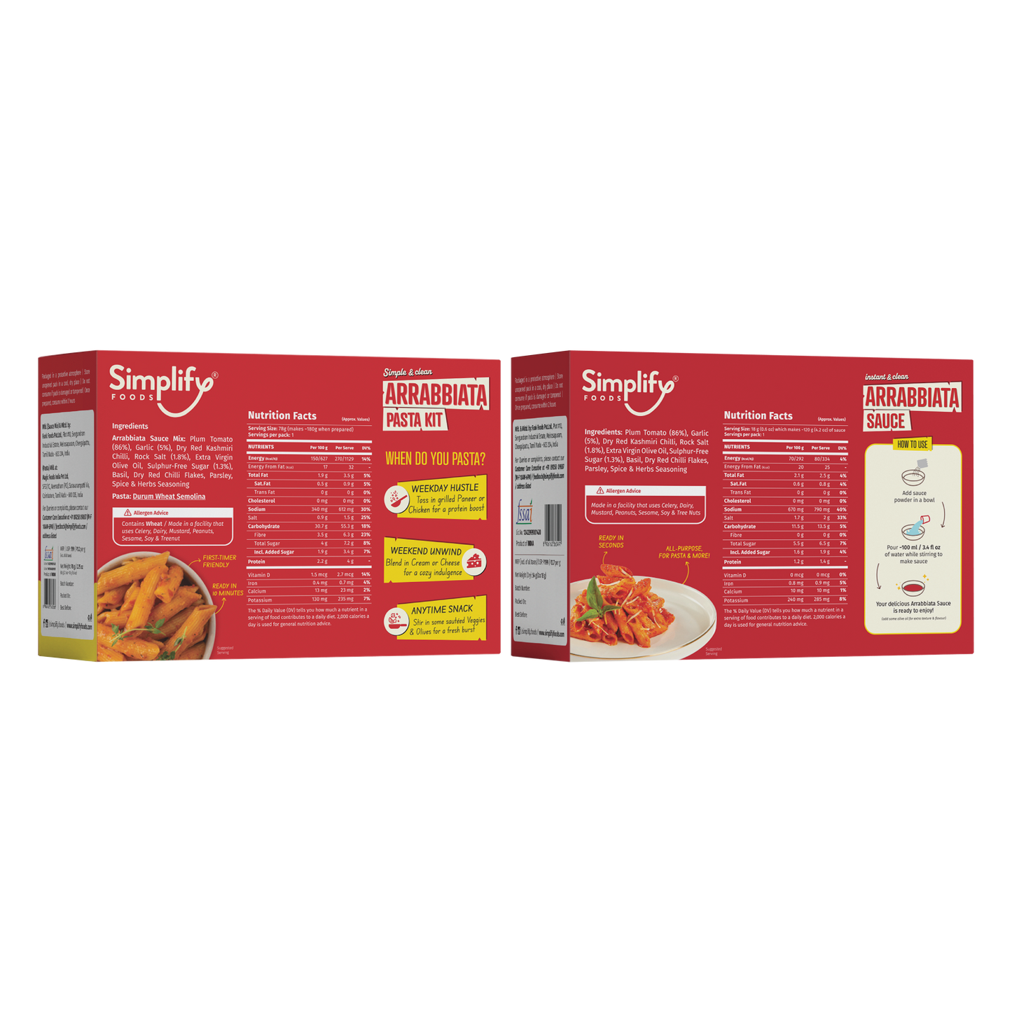 Arrabbiata Pasta Kit + Sauce Mix Refill Combo