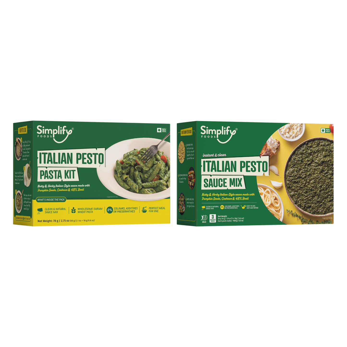 Italian Pesto Pasta Kit + Pesto Sauce Mix Refill Combo