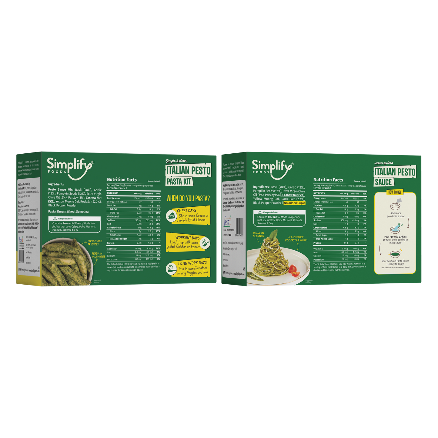 Italian Pesto Pasta Kit + Pesto Sauce Mix Refill Combo