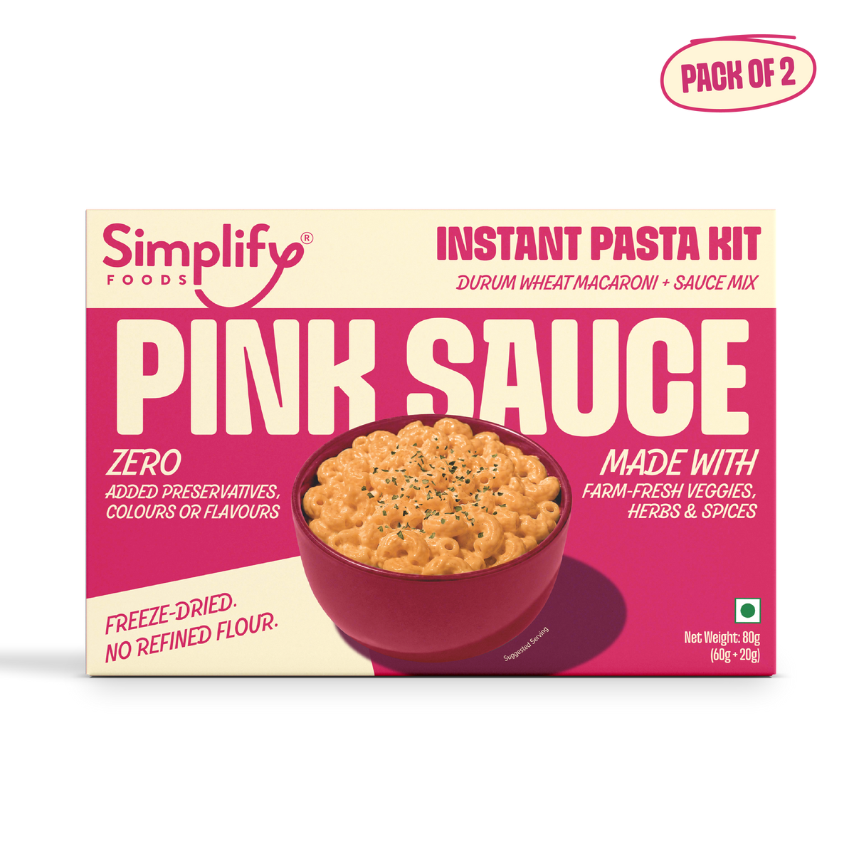Pink Sauce | Instant Pasta Kit (2 Meal Packs)