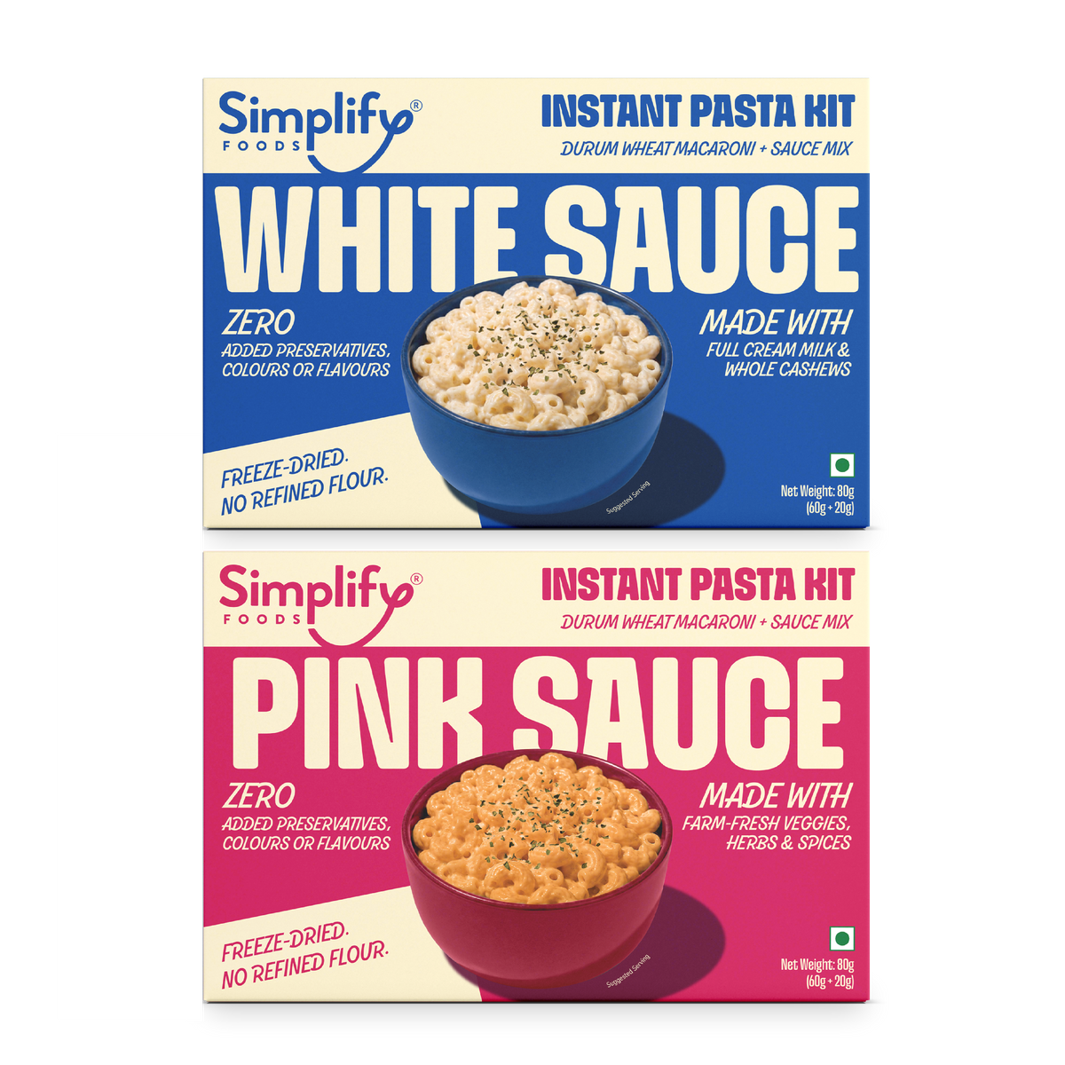 White + Pink Sauce | Instant Pasta Kit (2 Meal Packs)